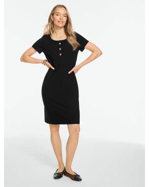 Talbots Perfect Ponte Shift Dress - Black