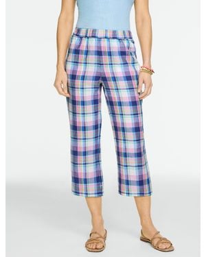 Talbots Straight Crop Pull-on Pants - Blue
