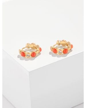 Talbots Demure Dots Hoop Earrings - Gray