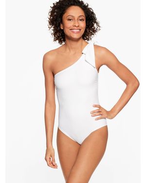 Aqua Club Bow Shoulder One-piece Swimsuit - White