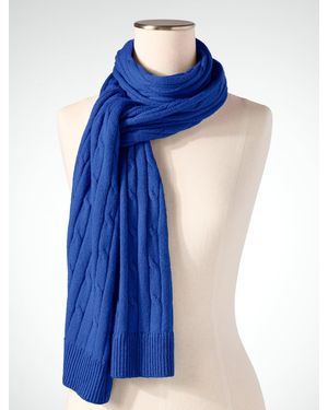 Talbots Soft Cable Knit Scarf - Blue