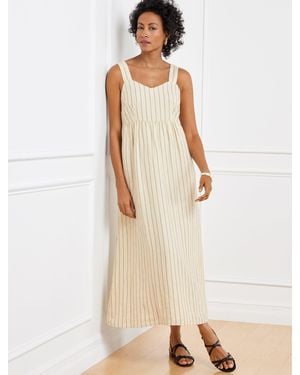 Talbots Sleeveless Linen Maxi Dress - Natural