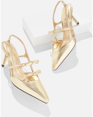 Talbots Libby Slingback Nappa Court Shoes - Natural