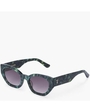 Talbots Brenda Demi Cat Eye Sunglasses - White