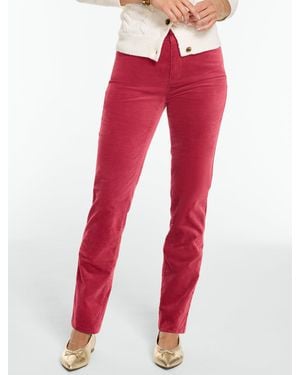 Talbots Velveteen Straight Leg Trousers - Red