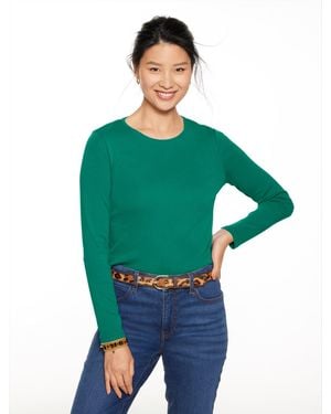 Talbots Long Sleeve Crewneck T-shirt - Green