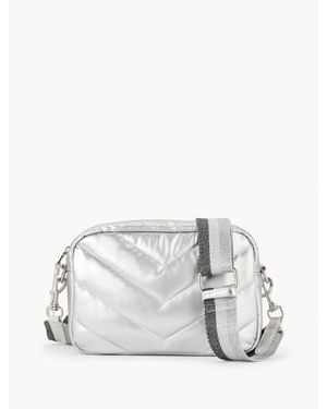 Talbots Metallic Quilted Crossbody - White