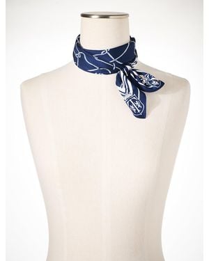 Talbots Simple Rope Square Scarf - Blue