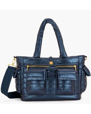 Think Royln Two Faced Reversible Tote - Blue
