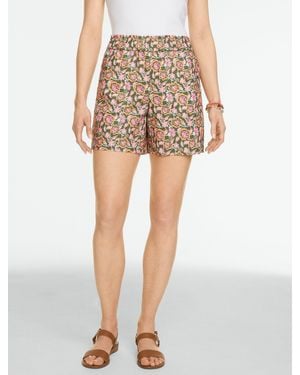 Talbots Washed Linen Pull-on Shorts - Multicolour