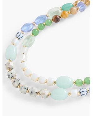 Talbots Morning Dew Beaded Necklace - Blue