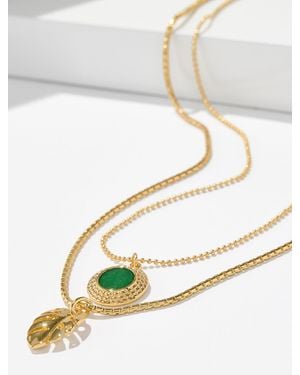 Talbots Vespera Layered Pendant Necklace - White