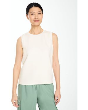 Talbots Airknit Stretch Crewneck Tank Top - Green