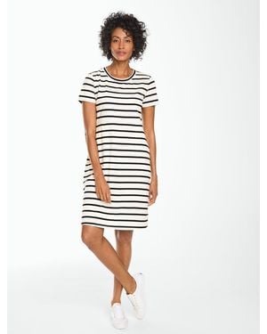 Talbots Luxe Jersey Short Sleeve Dress - White