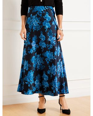 Talbots Satin Maxi Slip Skirt - Blue