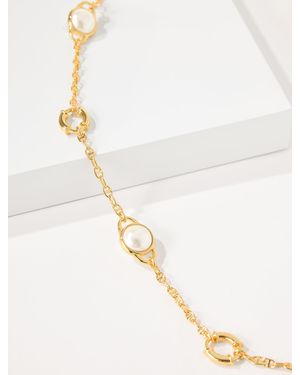 Talbots Leona Pearl Cabochon Necklace - White