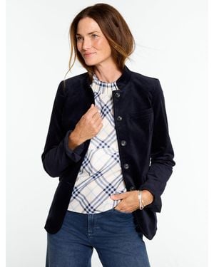 Talbots Velveteen Riding Jacket - Blue