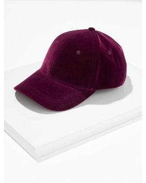 Talbots Velvet-shirtn Baseball Cap - Purple