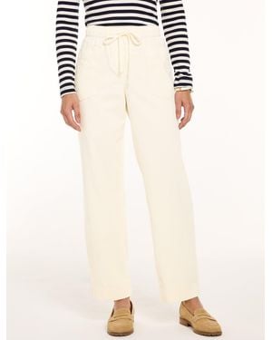 Talbots Corduroy Straight Leg Pull-on Trousers - White