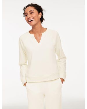 Talbots Cosy French Terry Sweatshirt - White