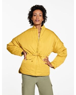 Talbots Zip-off Sleeve Woven Jacket - Yellow