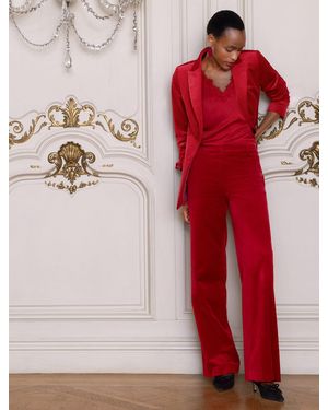 Talbots Velveteen Wide Leg Pants - Red