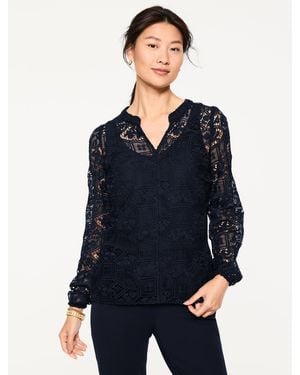 Talbots Lace Top - Blue