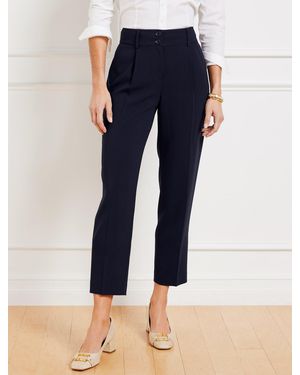 Talbots Easy Travel Tapered Ankle Trousers - Blue