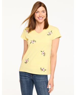 Talbots V-neck T-shirt - Natural
