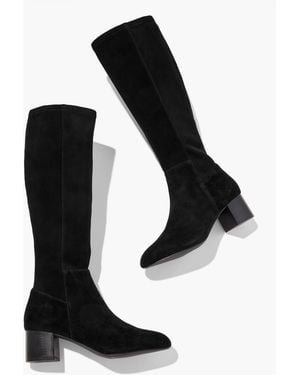 Talbots Sophie Stretch Suede Tall Boots - Black