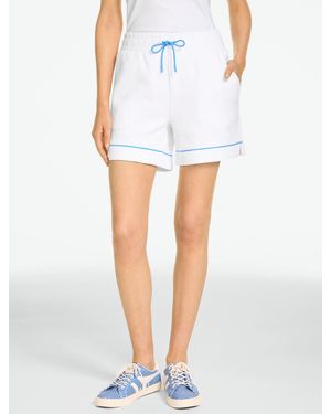 Talbots Diamond Jacquard Pull-on Shorts - White
