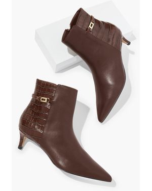 Talbots Kait Nappa Curved Heel Ankle Boots - Brown