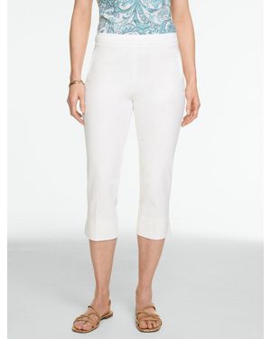 Talbots Cotton Bi-stretch Capri Pants - White