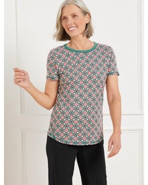 Talbots Supersoft Jersey Short Sleeve T-shirt - Grey