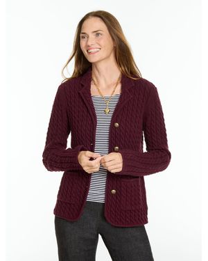 Talbots Cable Knit Blazer - Red