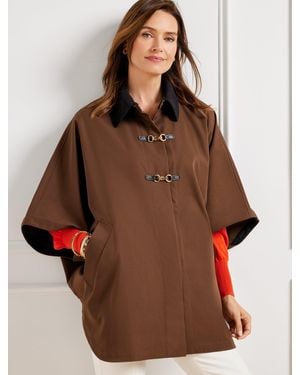 Talbots Woven Water-resistant Cape - Brown