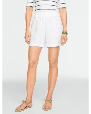 Talbots Washed Linen Pull-on Shorts - White