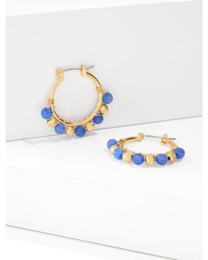 Talbots Delicate Dots Hoop Earrings - White