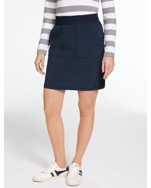 Talbots Lightweight Woven Stretch Side Slit Skort - Blue