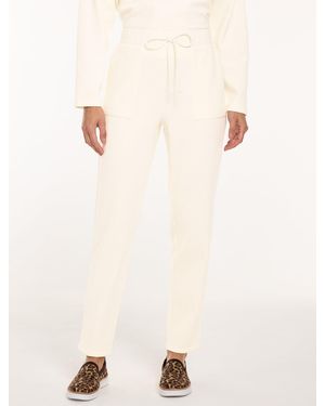 Talbots Ottoman Rib Tapered Leg Trousers - Natural