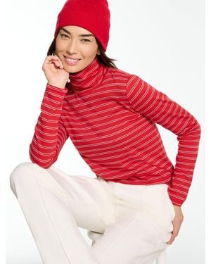 Talbots Supersoft Jersey Turtleneck T-shirt - Red
