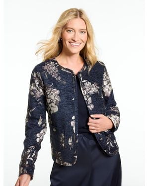 Talbots Jacquard Lady Jacket - Blue