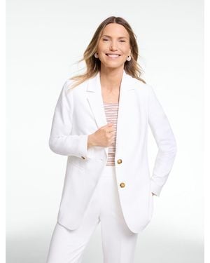 Talbots Polished Crepe Blazer - White