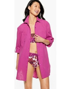 Aqua Club Gauze Shirt Cover-up - White
