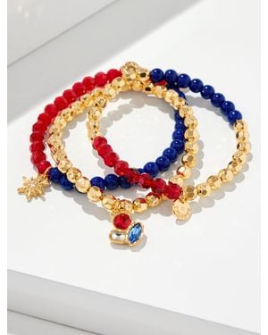 Talbots Americana Stretch Bracelet Set - Blue