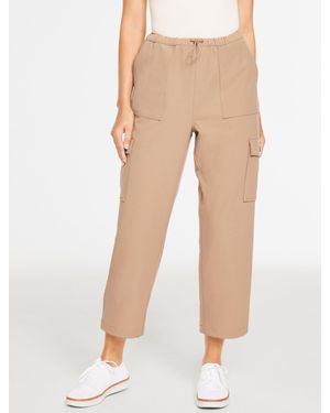 Talbots Stretch Woven Cargo Pants - Natural