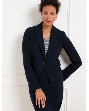 Talbots Easy Travel Cropped Blazer - Blue