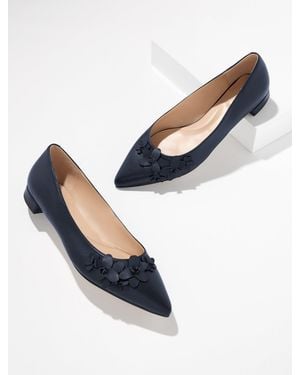 Talbots Portia Floral Nappa Flats - Blue
