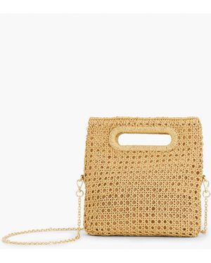 Talbots Straw Foldover Clutch - Natural