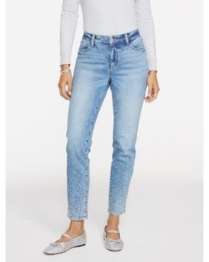 Talbots Slim Ankle Rhinestone Jeans - Blue